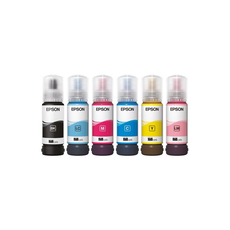 Bouteille d’encre Epson EcoTank 108 originale – recharge imprimante Epson EcoTank noir cyan magenta jaune