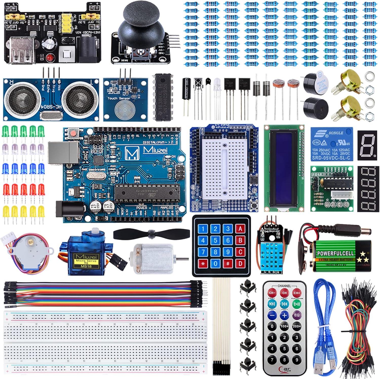 KIT DE DÉMARRAGE ELEGOO UNO PROJECT SUPER AVEC TUTORIEL ET CARTE UNO R3 COMPATIBLE AVEC ARDUINO IDE
