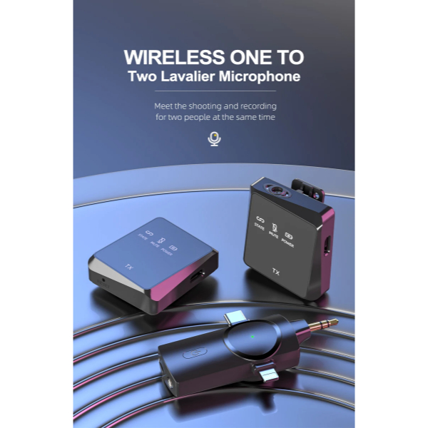 WIRELESS MICROPHONE / MICRO CRAVATE SANS FIL AP009-2-3IN1 – Image 2