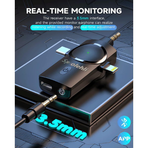 WIRELESS MICROPHONE / MICRO CRAVATE SANS FIL AP009-2-3IN1 – Image 3