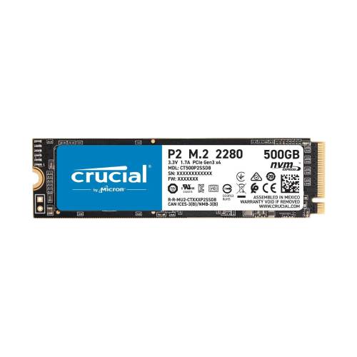 CRUCIAL SSD M2 500GB P2 NVME M.2 SOLID STATE DRIVE