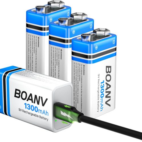 piles rechargeables 9 V 1 300 mAh