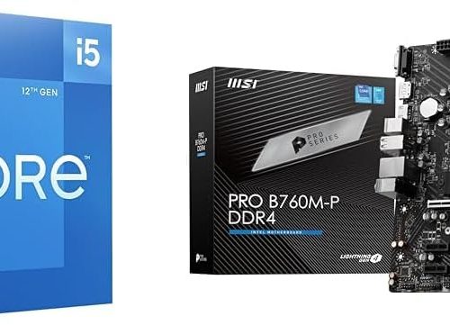 Processeur Intel Core i5-12400F + carte mère MSI PRO B760M-P DDR4 ProSeries