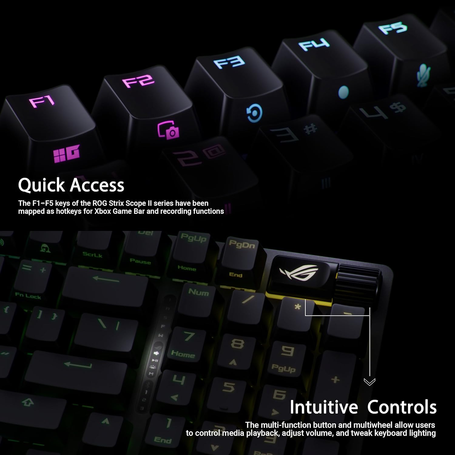Clavier de jeu sans fil ASUS ROG Strix Scope II 96, connexion tri-mode - Noir – Image 6