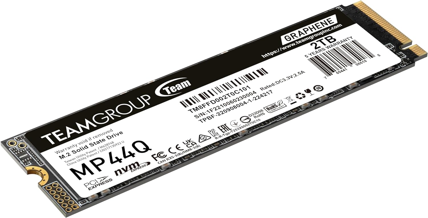 TEAMGROUP MP44Q 2 To SLC Cache Gen 4x4 M.2 2280 PCIe 4.0 avec NVMe SSD – Image 2