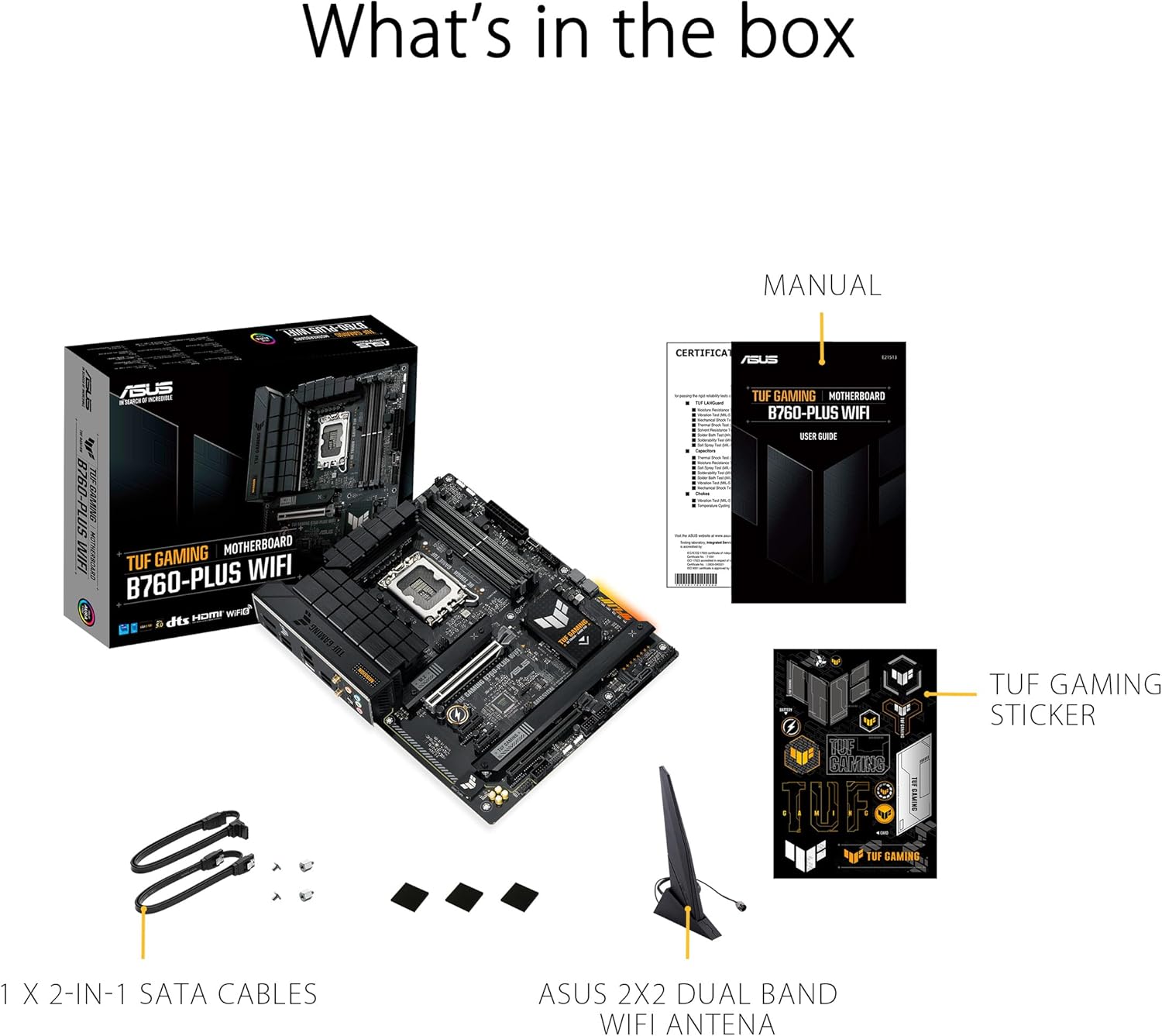Carte mère ASUS TUF GAMING B760-PLUS WIFI (13e et 12e génération) LGA 1700 ATX – Image 6