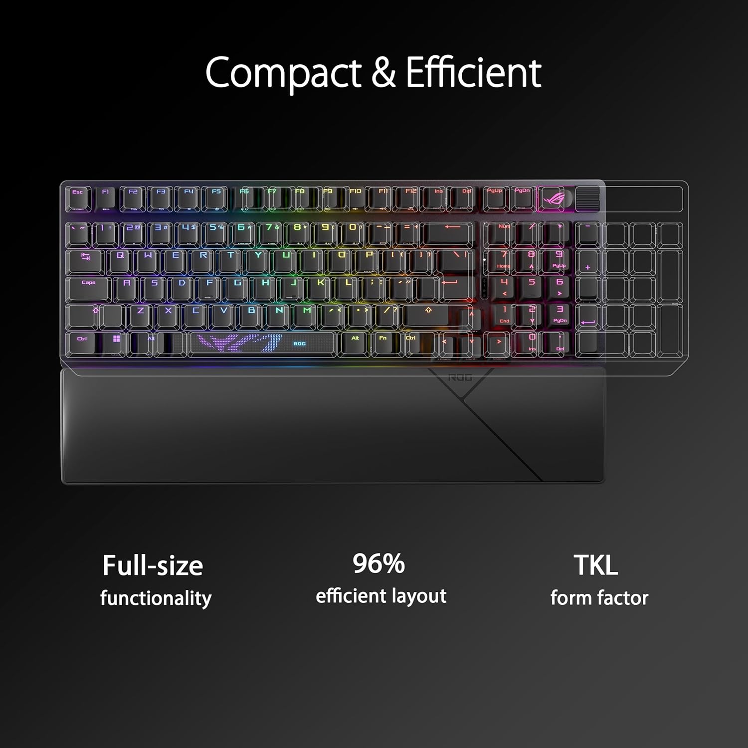 Clavier de jeu sans fil ASUS ROG Strix Scope II 96, connexion tri-mode - Noir – Image 2