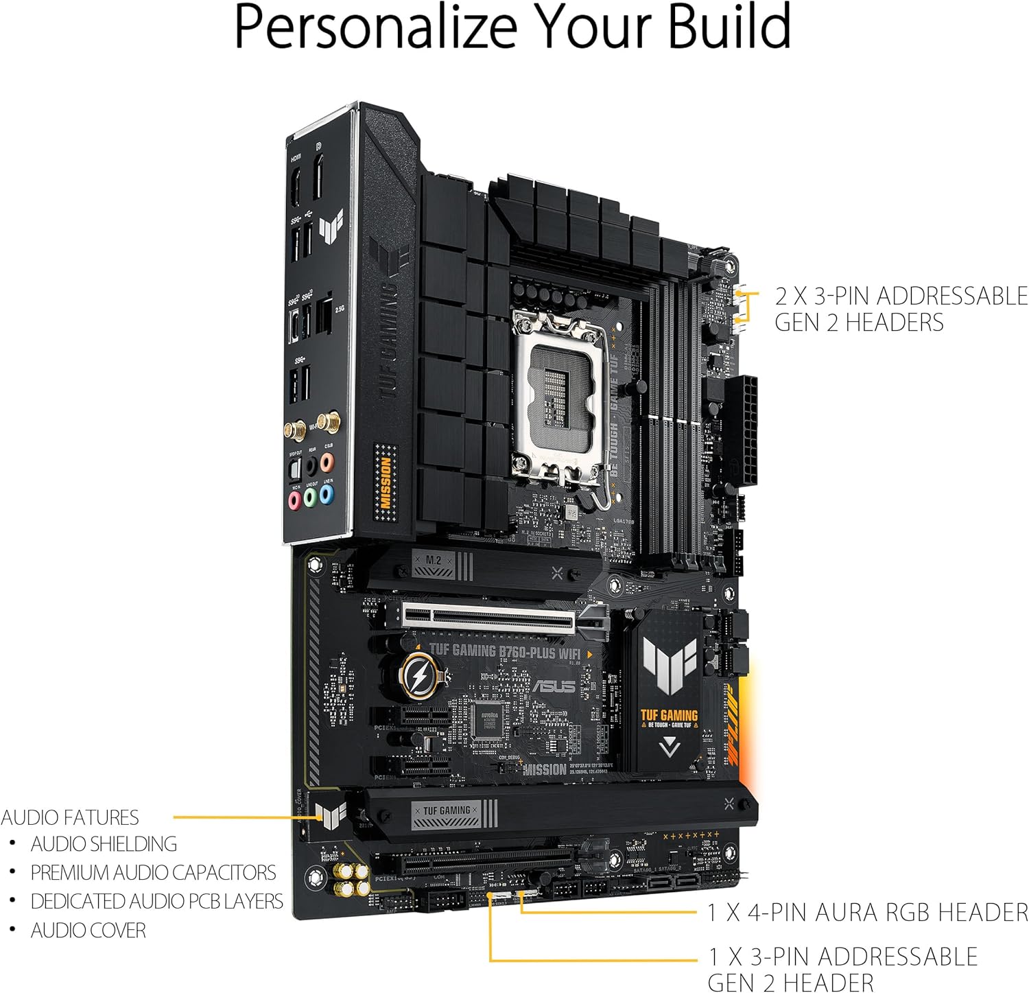 Carte mère ASUS TUF GAMING B760-PLUS WIFI (13e et 12e génération) LGA 1700 ATX – Image 4