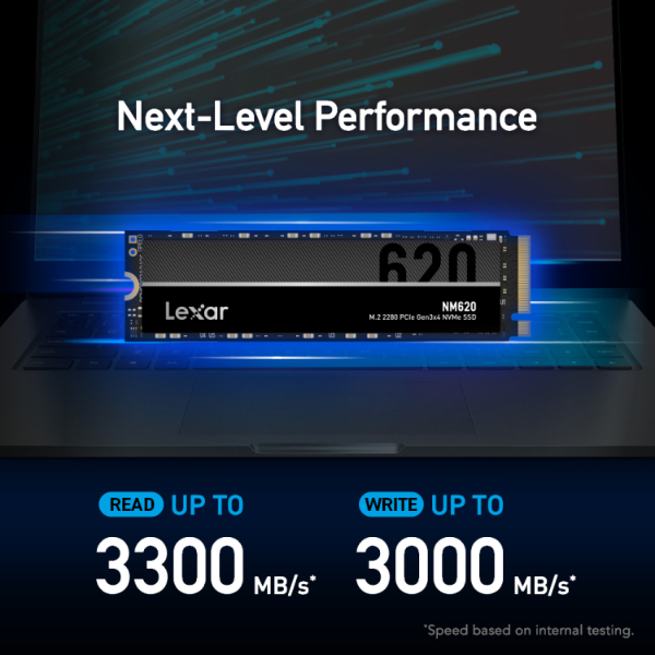 LEXAR DISQUE DUR SSD M2 NM620 M.2 2280 PCIE GEN3x4 NVME 3500MB – Image 2