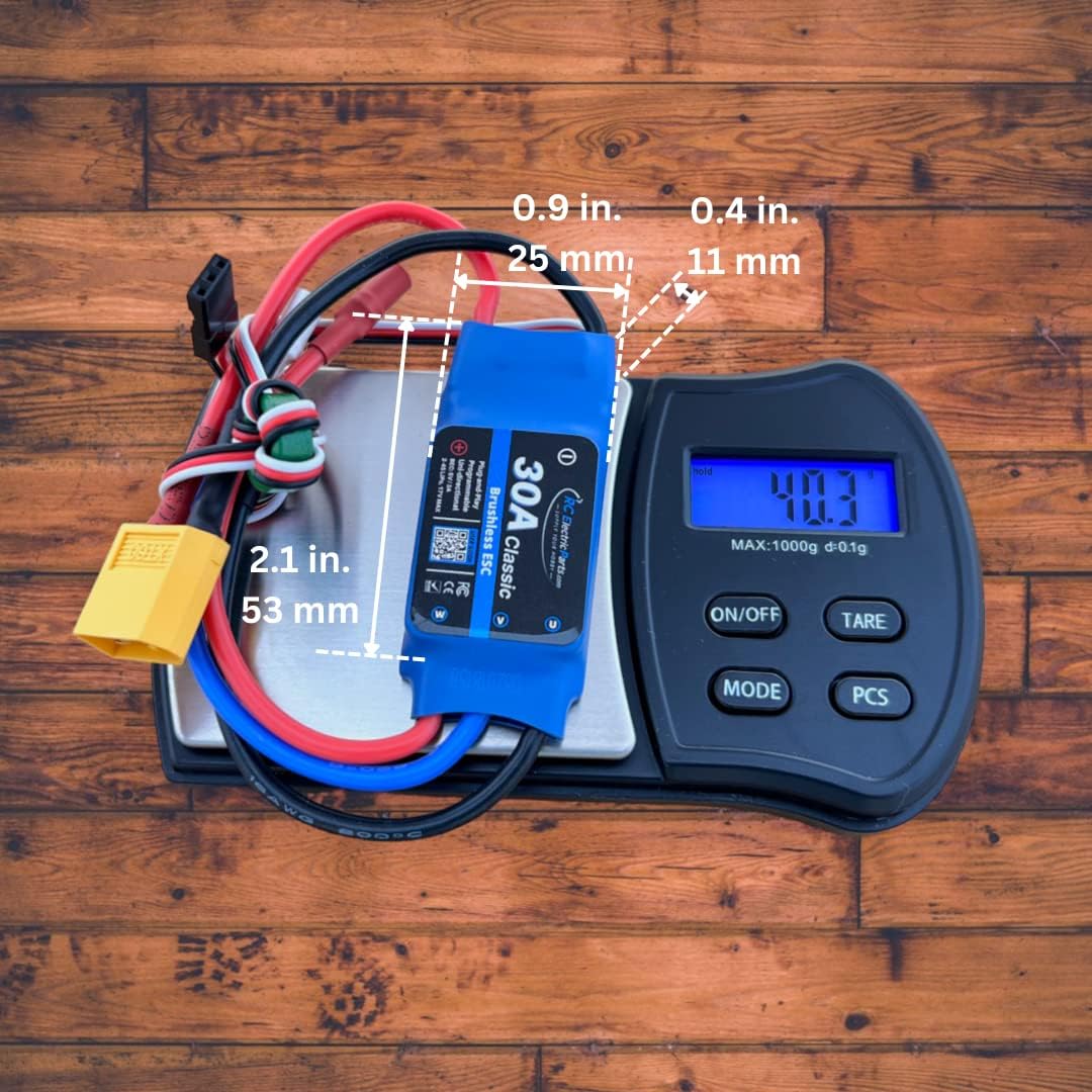 Contrôleur de vitesse électrique de moteur sans balais 30A RC ESC 3A UBEC avec XT60 et prises Bullet 3,5 mm – Image 7