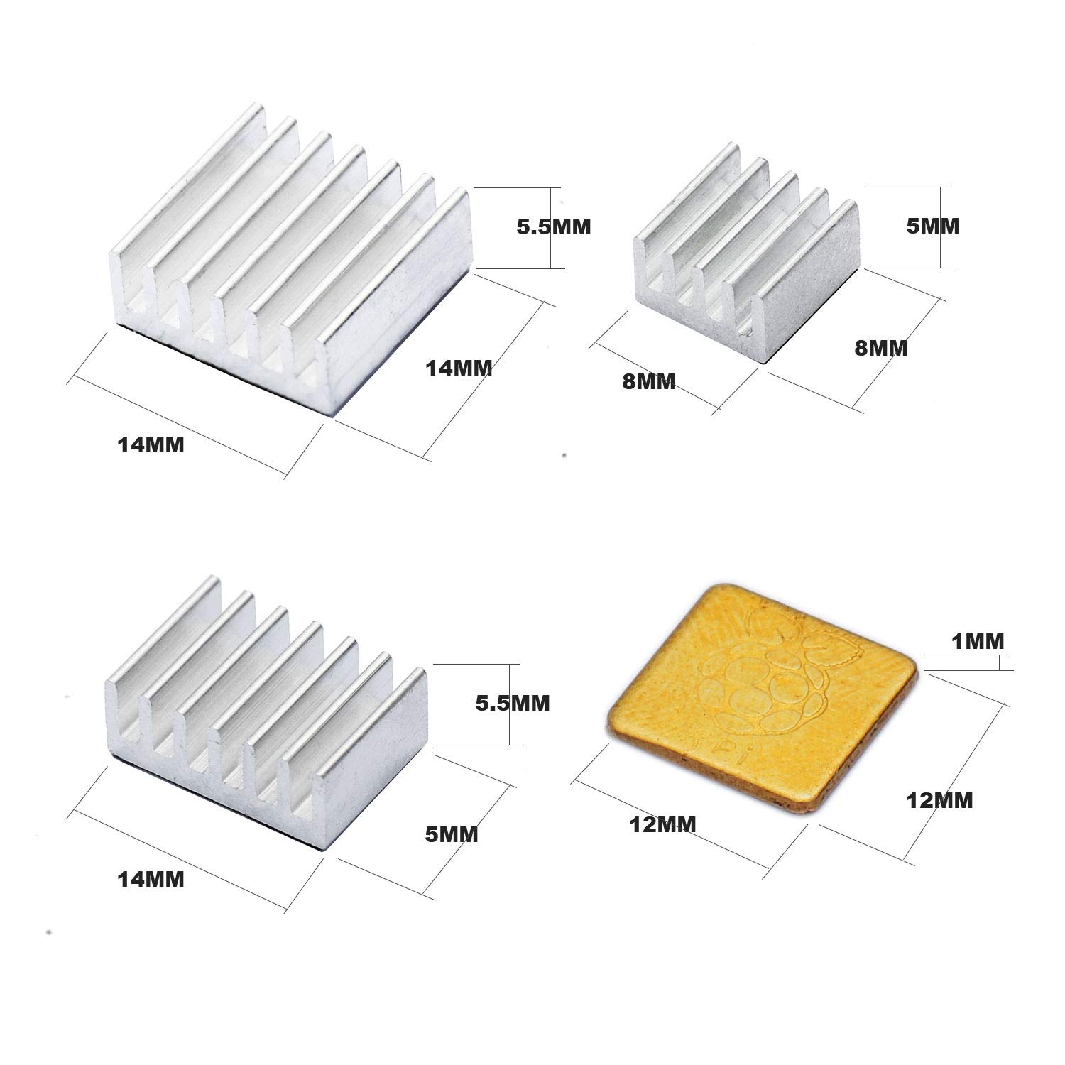 Kit de dissipateur thermique Raspberry Pi 4 30 pièces avec ruban adhésif thermoconducteur, – Image 3