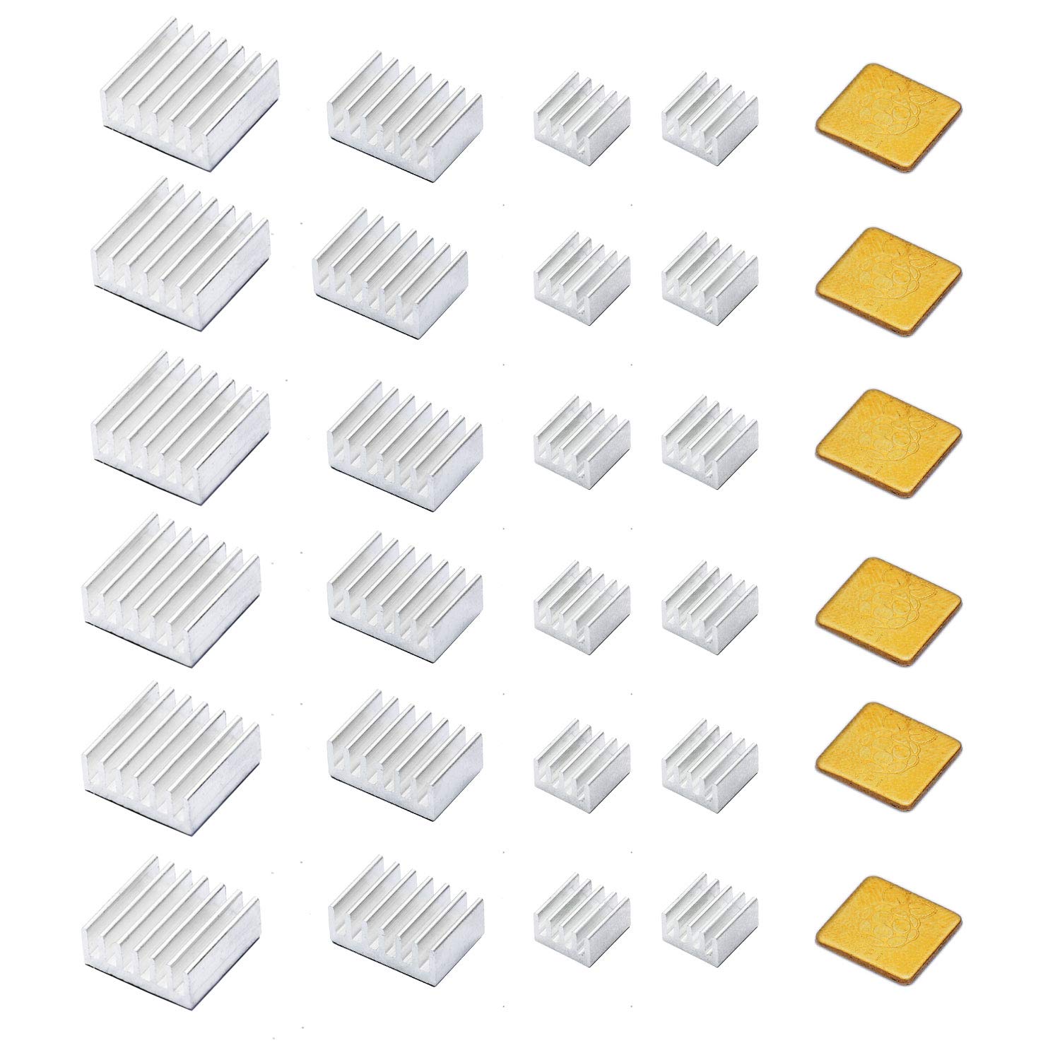 Kit de dissipateur thermique Raspberry Pi 4 30 pièces avec ruban adhésif thermoconducteur,