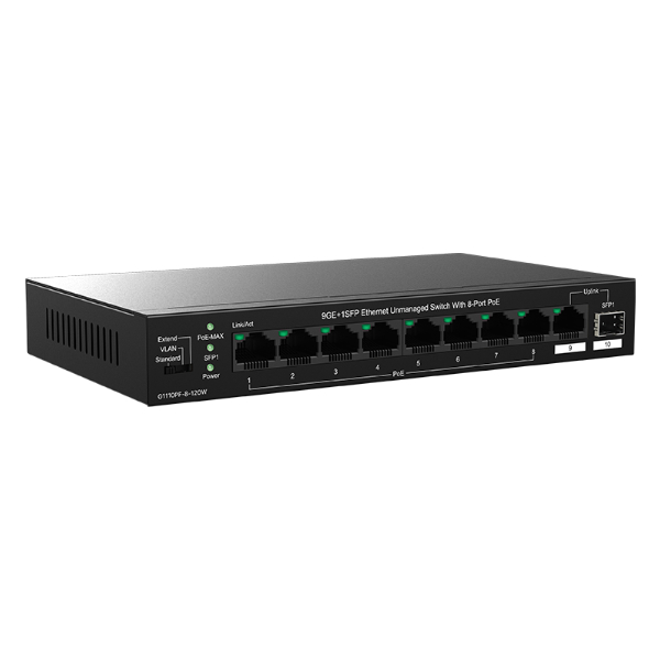 TENDA SWITCH 9 PORTS GE+1PORT SFT / TEG1110PF-8-102W – Image 3