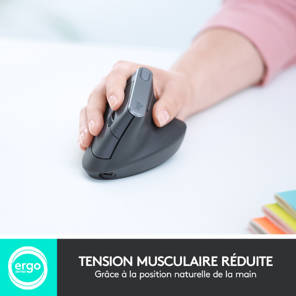 LOGITECH SOURIS SANS FIL BLUETOOTH & DONGLE MX VERTICAL ORIGINAL – Image 2