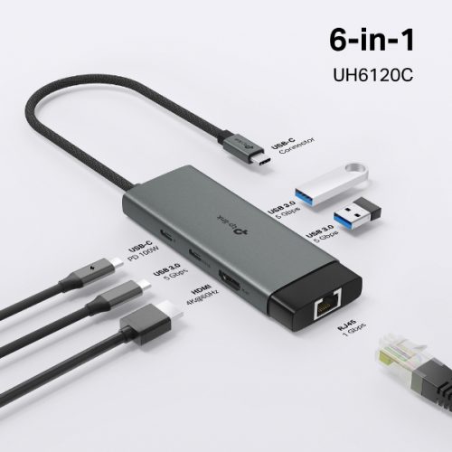 Alternative view of TP-LINK CONVERTISSEUR USB-C TL-UH6120C