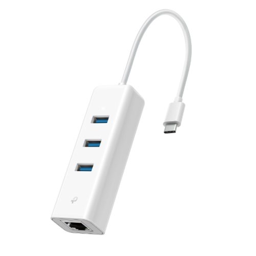 TP-LINK CONVERTISSEUR TYPE-C TO RJ45 + HUB UE330C