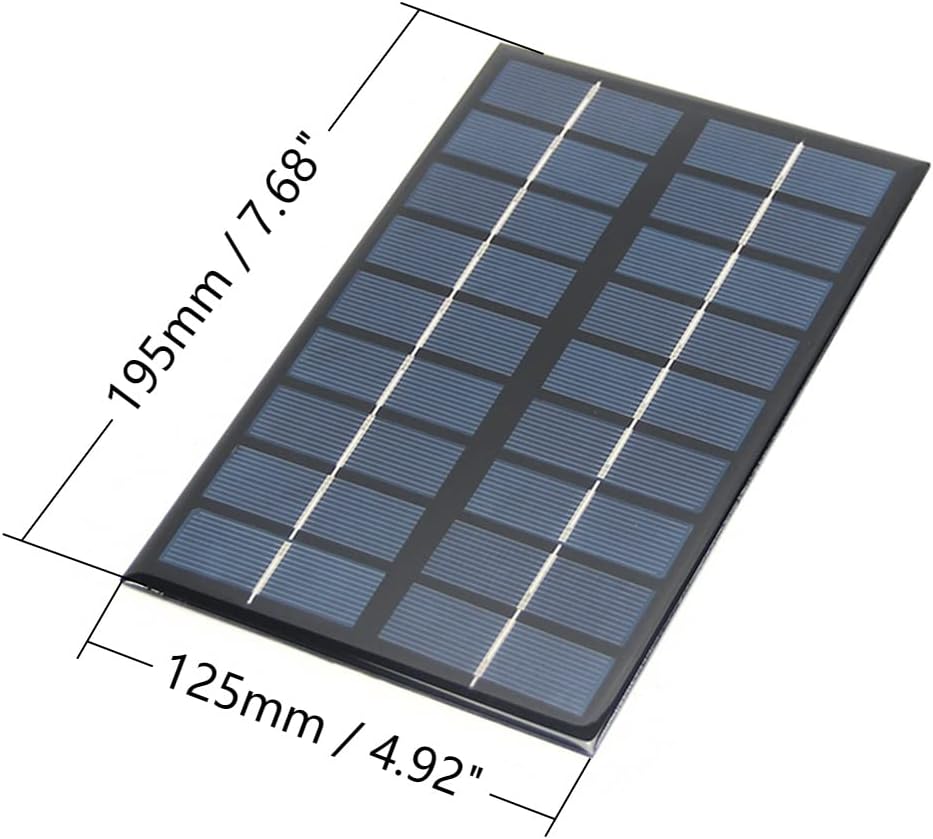Mini panneaux solaires Fielect 9V 3W, chargeur solaire compact en polysilicium époxy, kit de système solaire DIY, 195 x 125 mm – Image 2