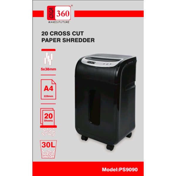 GIGA 360 BROYEUR A PAPIERS A4 PS9090 30L 20 PAPIERS – Image 4
