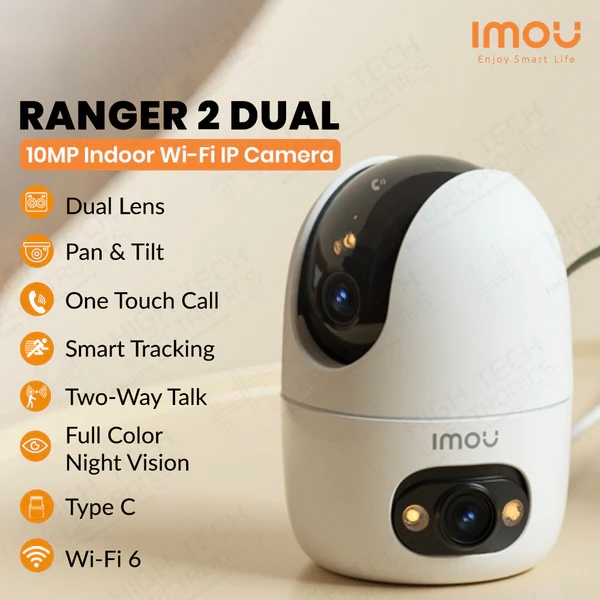 Imou Ranger 2 Dual (10MP) Caméra de surveillance Wi-Fi intérieur – Image 2