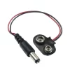 Connecteur pour pile 9 V avec alimentation CC Longueur : 15 cm
