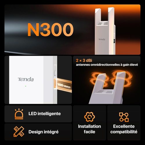 Alternative view of TENDA EXTENDER/REPETEUR WIFI T10 / N300