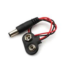 Alternative view of Connecteur pour pile 9 V avec alimentation CC Longueur : 15 cm