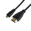 Câble micro HDMI vers HDMI en acier cuivré noir de 1,5 m pour Raspberry Pi 4B/Pi 5