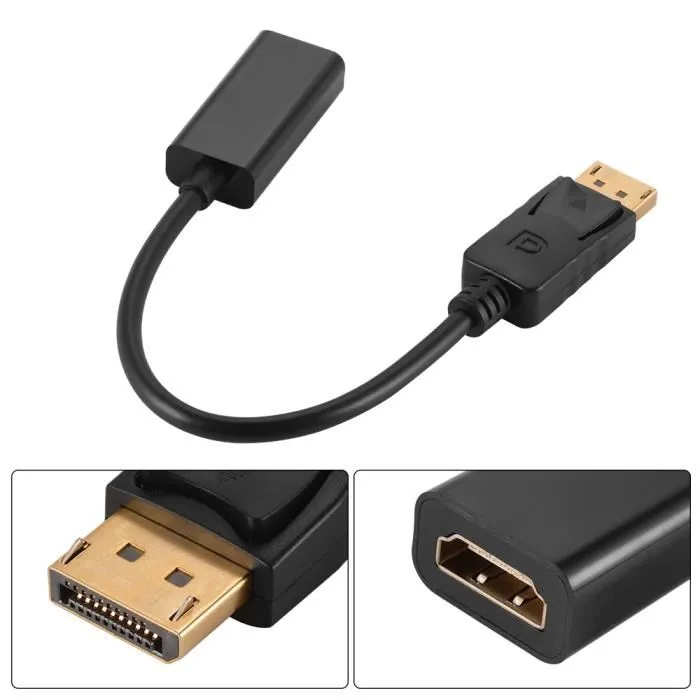 Câble adaptateur DisplayPort vers HDMI similaire, noir, 1080p, – Image 4