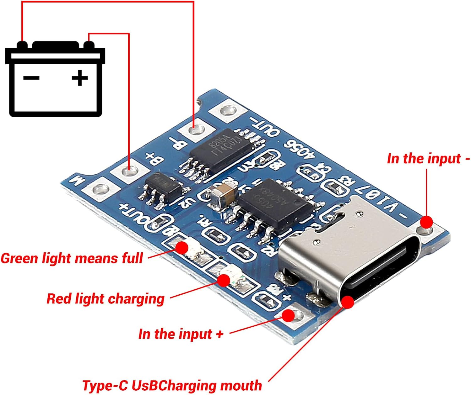 module de chargeur de batterie lithium TP4056 Type-C USB 5V 1A – Image 4