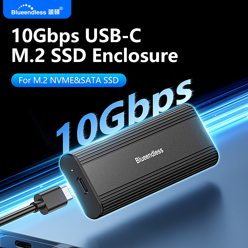 Boîtier SSD M.2 NVMe & SATA M2821SN USB-C 10 Gbps – Compatible 2230 2242 2260 2280 – Image 2