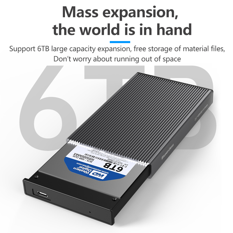 Blueendless MR23F / MR23FC – Boîtier Externe USB 3.0 Type-C pour Disque Dur et SSD SATA 2,5" jusqu'à 4 To – Image 5